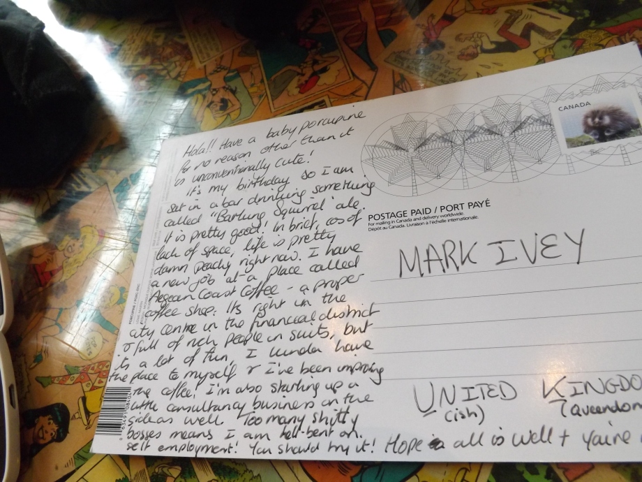 Much like Nanowrimo, there is nothing to say the correspondence has to be a good read. Sorry for my inane waffling, Mark